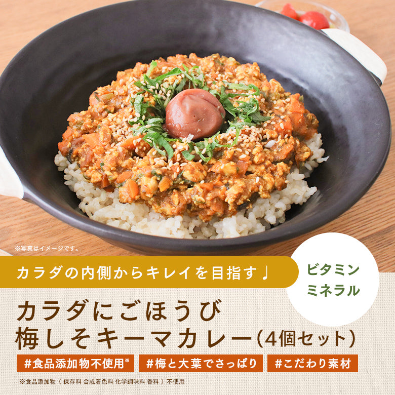 むにゃさんコラボ カラダにごほうび 梅しそキーマカレー【4個セット】